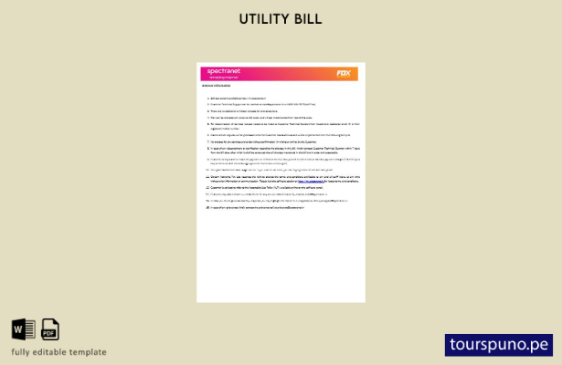lista para imprimir Nigeria Spectranet increíble plantilla de páginas de factu 1